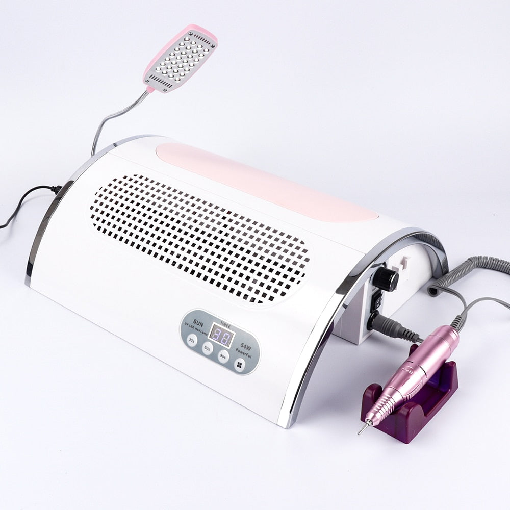 Nail LED UV Lamp Vacuum Cleaner Suction Dust Collector
