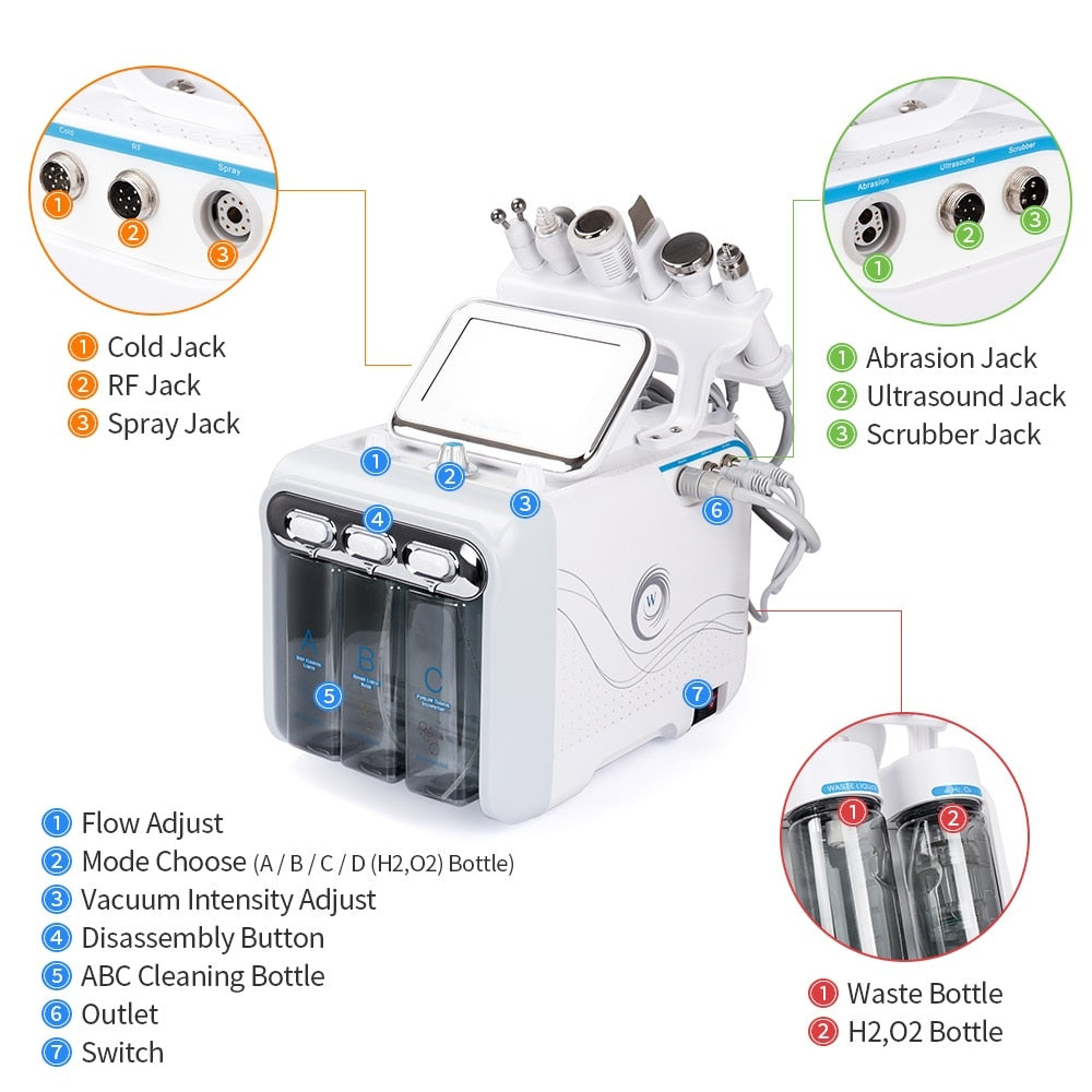 Water Dermabrasion Jet Hydro Diamond Facial Deep Cleansing Machine