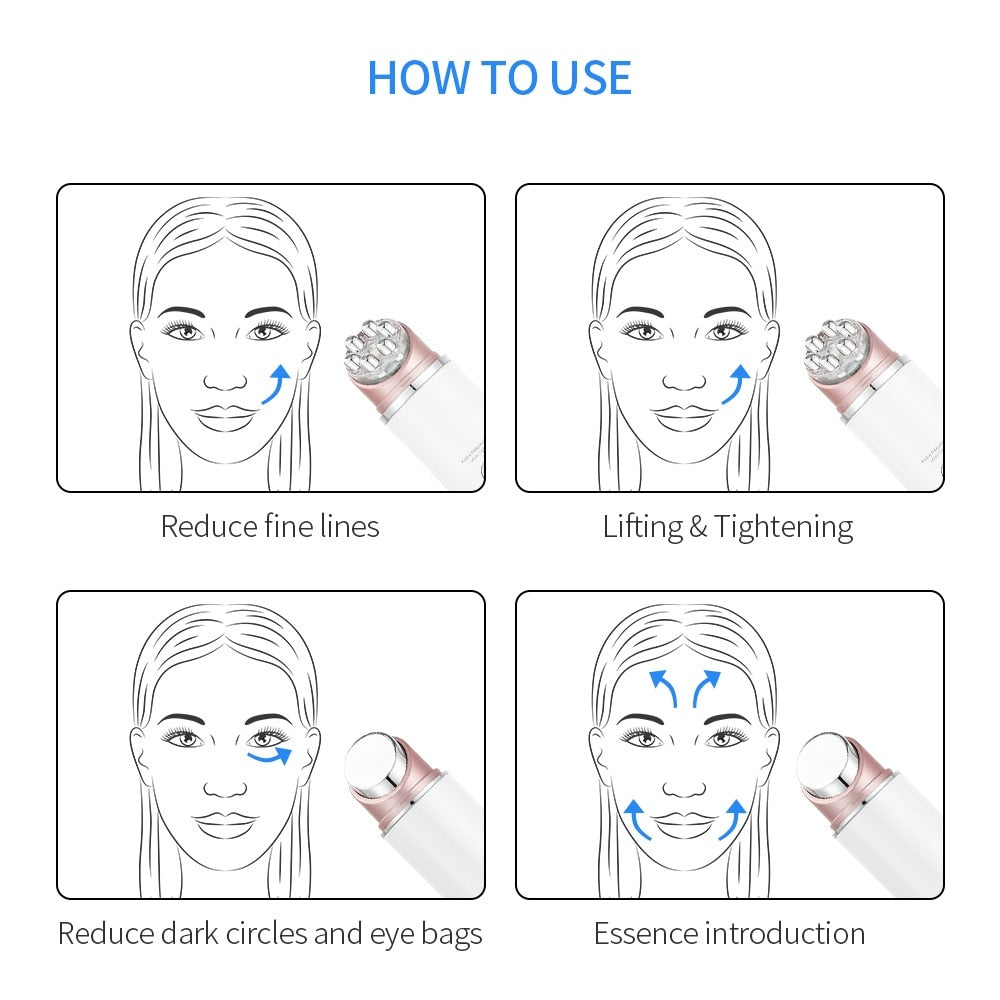 Multifunction LED High Vibration EMS Heating Eyes Face Massager