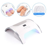 80W LED Nail Lamp Dryer With Fan Vacuum Cleaner Machine