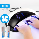 120W UV LED Lamp Nail Machines Timer Smart For Manicure Tools