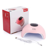 LED and UV Nail Lamp  Fast Nail Drying  Pink  Perfect For Manicures and Pedicures