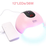 LED and UV Nail Lamp  Fast Nail Drying  Pink  Perfect For Manicures and Pedicures