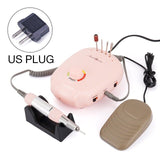 Pink Nail Drill Manicure 35000 RPM 20W Electric Nail Drill Machine