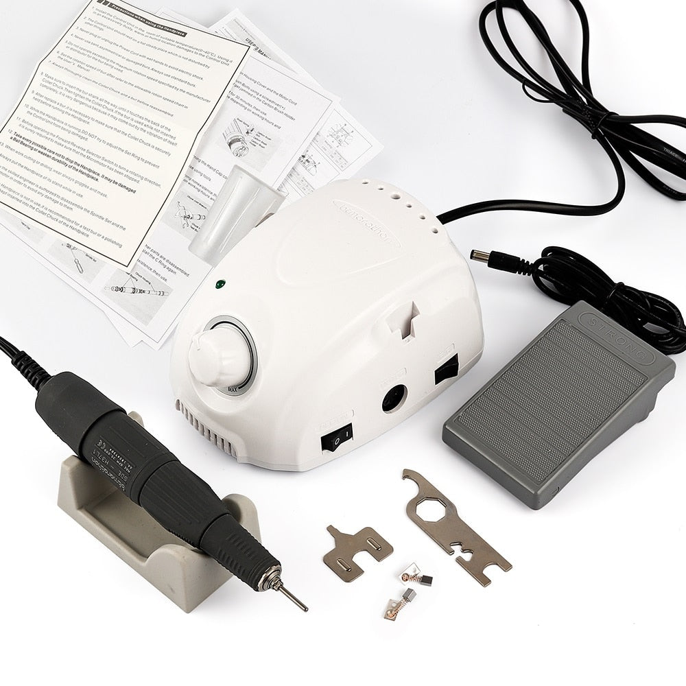 65W Electric Nail Drill Machine Micro Motor Handpiece Set
