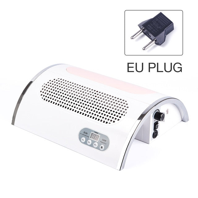 Nail LED UV Lamp Vacuum Cleaner Suction Dust Collector