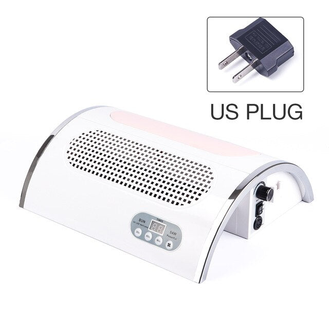 Nail LED UV Lamp Vacuum Cleaner Suction Dust Collector
