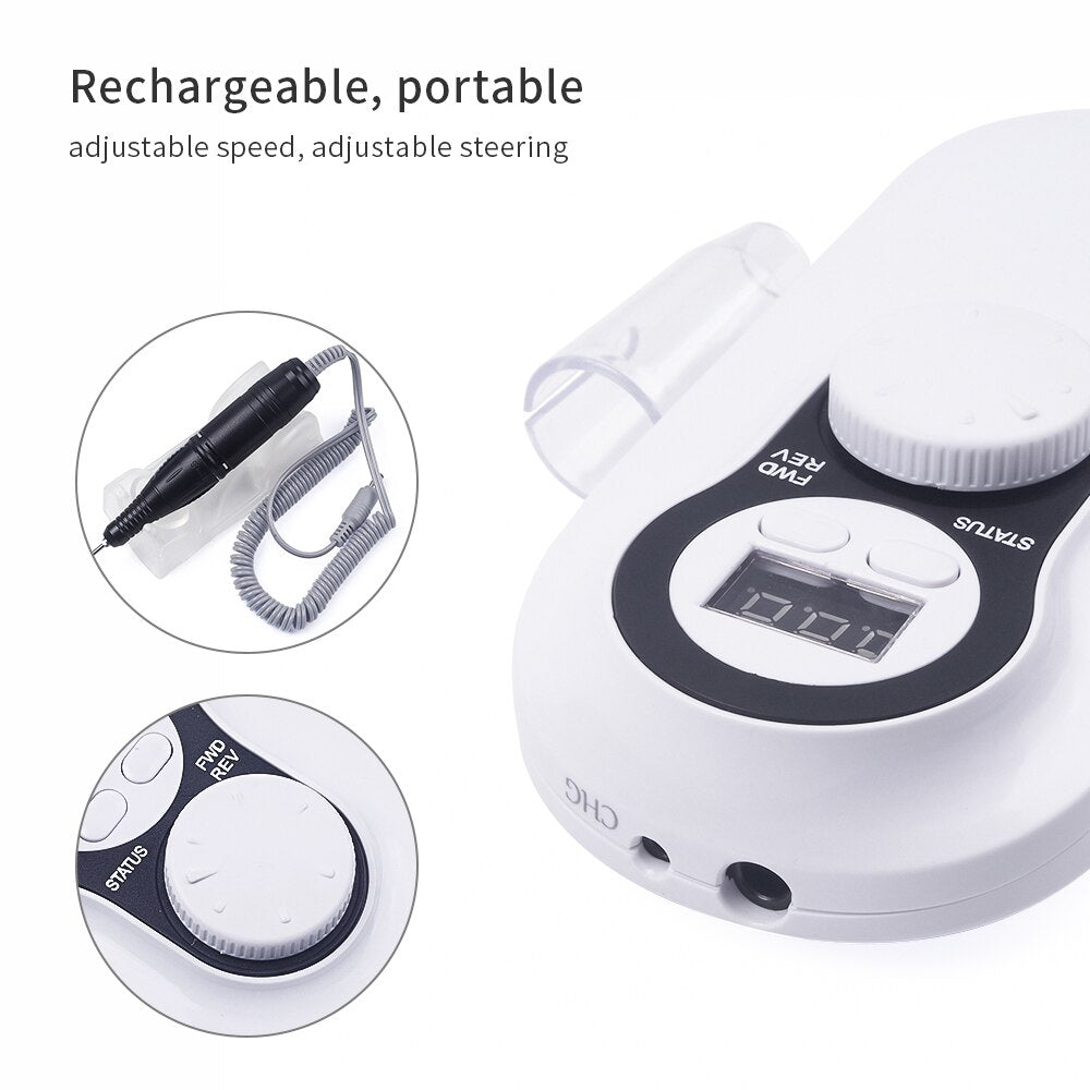 Nail Drill Machine Portable Rechargeable Machine