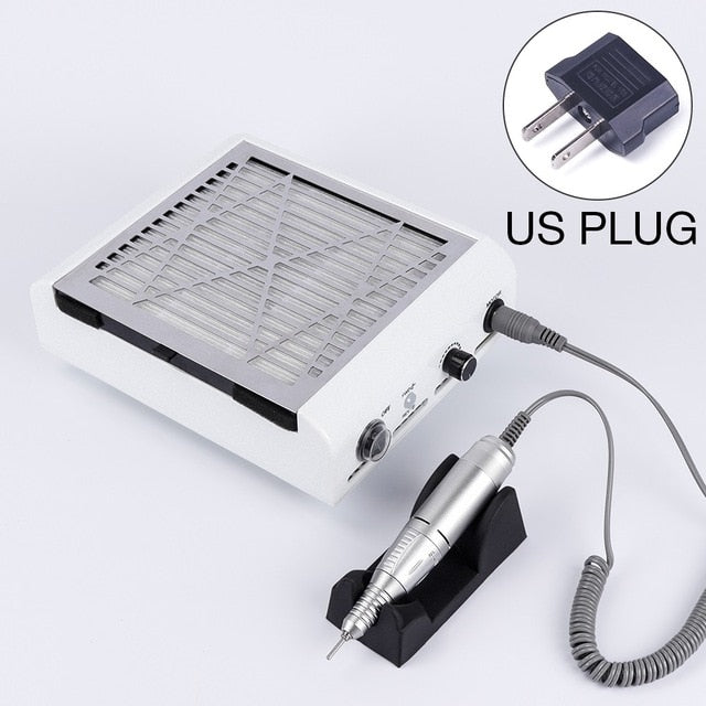 40W 45000RPM Electric Nail Dust Collector Manicure Machine