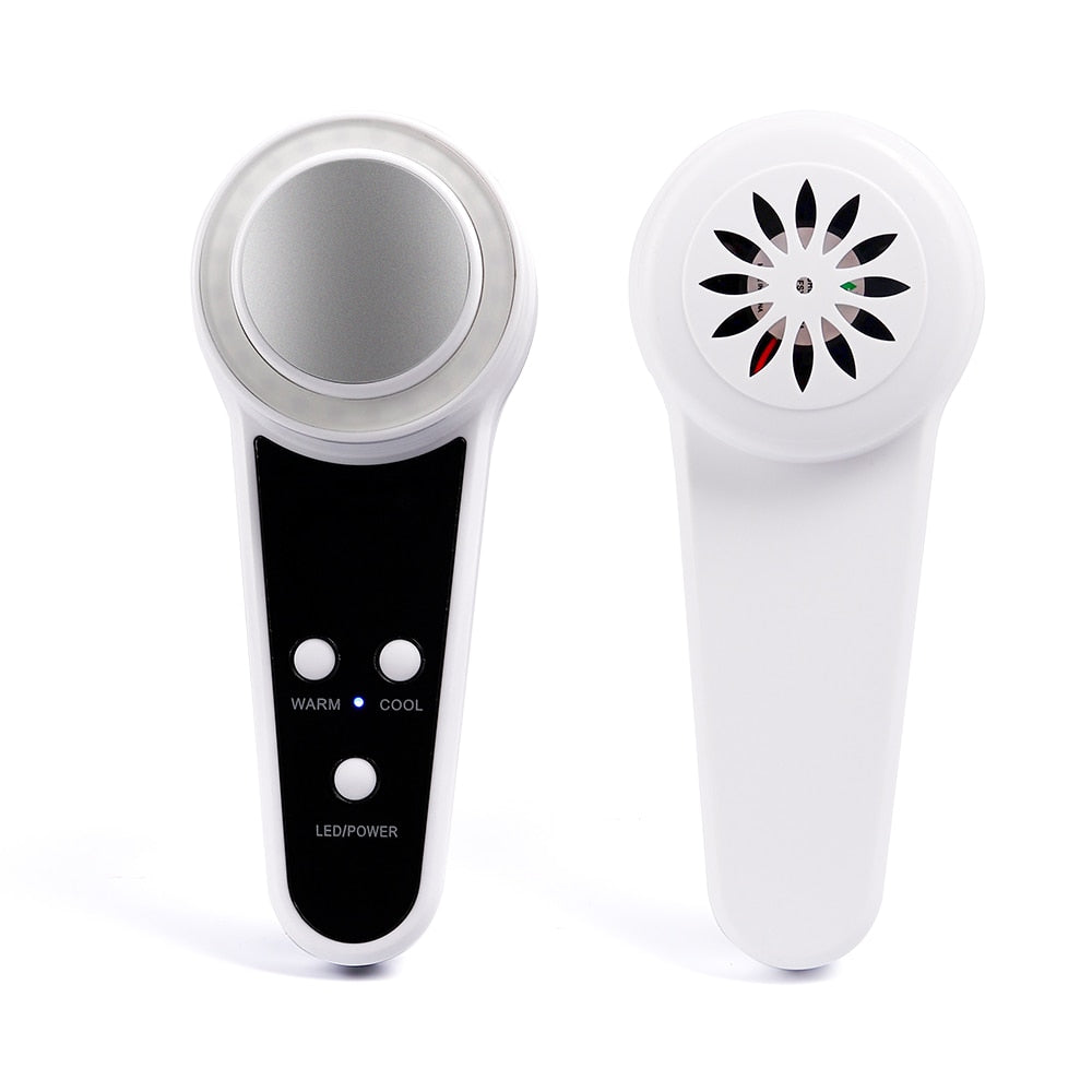 LED Hot Cold Hammer Skin Warm Ice Heating Facial Machine Device