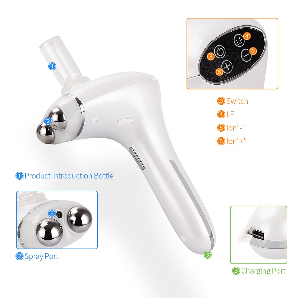 Microcurrent Facial Massager Nutritional Penetration Rejuvenation Beauty Device