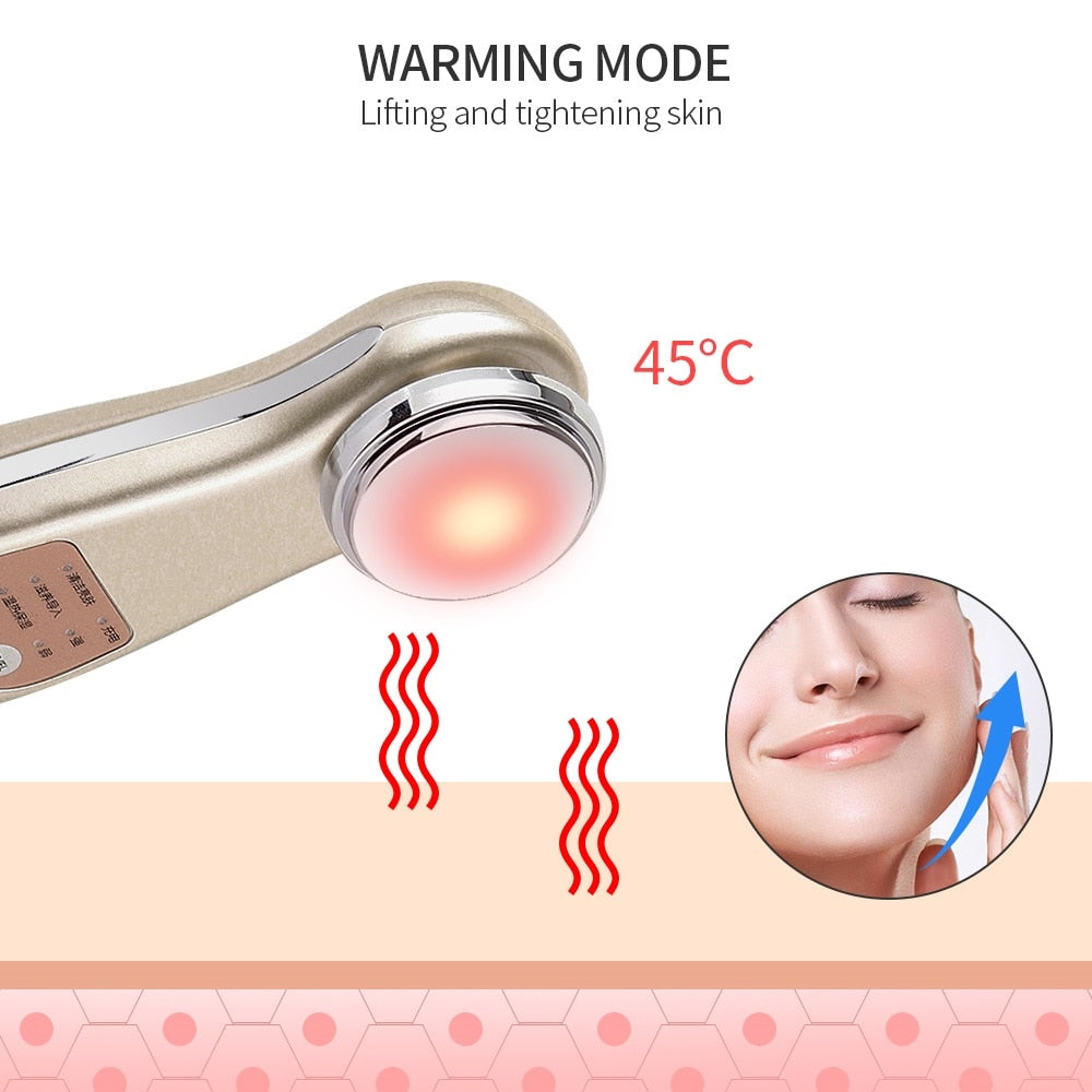 Facial Firming Hot Compression Vibration Massager Wrinkle Removal Device