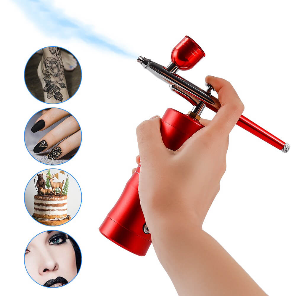 Mini Air Compressor Kit Air-Brush Paint Spray Airbrush