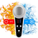 LED Hot Cold Hammer Skin Warm Ice Heating Facial Machine Device