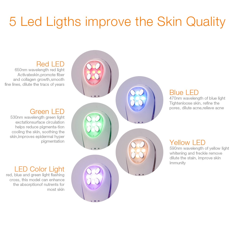 EMS RF LED Light Facial Skin Care Device