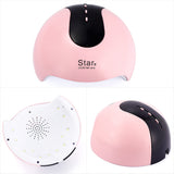 LED and UV Nail Lamp  Fast Nail Drying  Pink  Perfect For Manicures and Pedicures